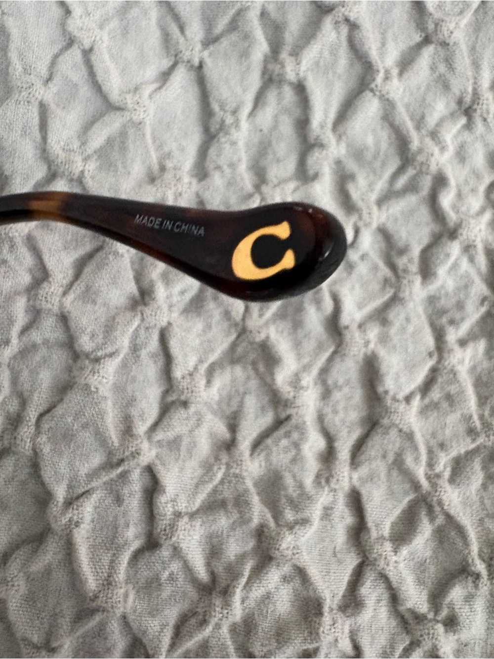 Coach Gold Metal Frame Sunglasses with Dark Brown Lenses - Picture 5 of 9
